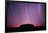 Ayers Rock and Star Trails, Ulru - Kata Tjuta National Park, Australia-null-Framed Photographic Print