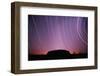 Ayers Rock and Star Trails, Ulru - Kata Tjuta National Park, Australia-null-Framed Photographic Print