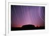 Ayers Rock and Star Trails, Ulru - Kata Tjuta National Park, Australia-null-Framed Photographic Print