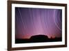 Ayers Rock and Star Trails, Ulru - Kata Tjuta National Park, Australia-null-Framed Photographic Print