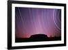 Ayers Rock and Star Trails, Ulru - Kata Tjuta National Park, Australia-null-Framed Photographic Print