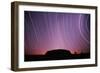 Ayers Rock and Star Trails, Ulru - Kata Tjuta National Park, Australia-null-Framed Photographic Print