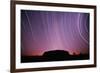 Ayers Rock and Star Trails, Ulru - Kata Tjuta National Park, Australia-null-Framed Photographic Print