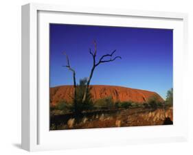 Ayers Rock at Sunrise, Uluru-Kata Tjuta National Park, Northern Territory, Australia, Pacific-Mawson Mark-Framed Photographic Print