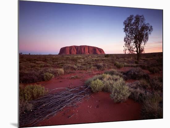 Ayers Rock, Uluru at Sunset-null-Mounted Photographic Print