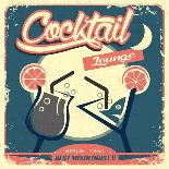 Cocktail Retro Poster-Ayeshstockphoto-Art Print