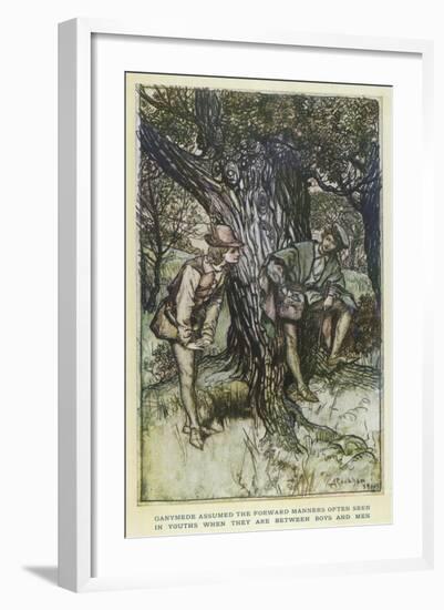 Ayli: Orlando,Rosalind-Arthur Rackham-Framed Art Print