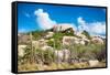 Ayo Rock Formation - Landmark on Aruba (Caribbean)-PlusONE-Framed Stretched Canvas