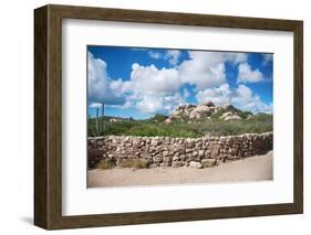 Ayo Rock Formation - Landmark on Aruba (Caribbean)-PlusONE-Framed Photographic Print