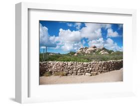 Ayo Rock Formation - Landmark on Aruba (Caribbean)-PlusONE-Framed Photographic Print