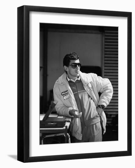 Ayrton Senna, 1987-null-Framed Photographic Print