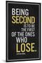 Ayrton Senna Being Second Quote-null-Mounted Poster