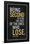 Ayrton Senna Being Second Quote-null-Framed Poster