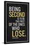 Ayrton Senna Being Second Quote-null-Framed Poster