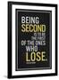 Ayrton Senna Being Second Quote-null-Framed Art Print