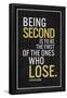 Ayrton Senna Being Second Quote-null-Framed Poster