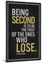Ayrton Senna Being Second Quote-null-Mounted Poster