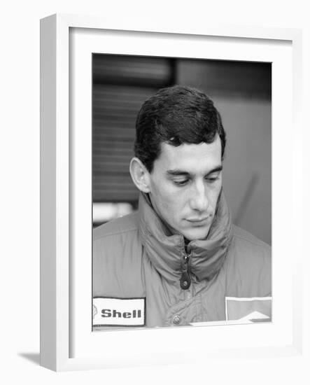 Ayrton Senna, in His First Season with Mclaren, 1988-null-Framed Photographic Print