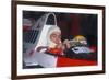 Ayrton Senna in His Mclaren-Honda, British Grand Prix, Silverstone, Northamptonshire, 1989-null-Framed Photographic Print