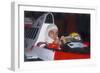 Ayrton Senna in His Mclaren-Honda, British Grand Prix, Silverstone, Northamptonshire, 1989-null-Framed Photographic Print