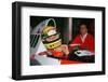 Ayrton Senna in the McLaren MP4-5 at 1989 British Grand Prix, Silverstone-null-Framed Photographic Print