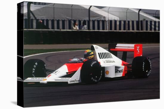 Ayrton Senna in the McLaren MP4-5 at 1989 British Grand Prix, Silverstone-null-Stretched Canvas