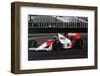 Ayrton Senna in the McLaren MP4-5 at 1989 British Grand Prix, Silverstone-null-Framed Photographic Print