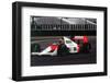 Ayrton Senna in the McLaren MP4-5 at 1989 British Grand Prix, Silverstone-null-Framed Photographic Print