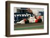 Ayrton Senna in the McLaren MP4-7 1992 British Grand Prix at Silverstone-null-Framed Photographic Print