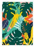 Tropical Leaves One-Ayse-Art Print
