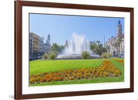 Ayuntamiento Square and townhall, Valencia, Comunidad Autonoma de Valencia, Spain-Marco Simoni-Framed Photographic Print