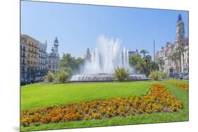 Ayuntamiento Square and townhall, Valencia, Comunidad Autonoma de Valencia, Spain-Marco Simoni-Mounted Photographic Print