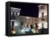 Ayuntamiento (Town Hall) Floodlit at Night, Plaza De La Villa, Centro, Madrid, Spain-Richard Nebesky-Framed Stretched Canvas