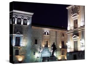 Ayuntamiento (Town Hall) Floodlit at Night, Plaza De La Villa, Centro, Madrid, Spain-Richard Nebesky-Stretched Canvas