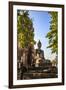 Ayutthaya, Thailand. Large Buddha at Wat Phra Mahathat, Ayutthaya Historical Park, near Bangkok.-Miva Stock-Framed Photographic Print