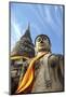 Ayutthaya, Thailand. Large Buddha at Wat Phra Mahathat, Ayutthaya Historical Park, near Bangkok-Miva Stock-Mounted Photographic Print