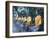 Ayutthaya Wat Yai Chai Mongkol Row of Buddha Statues-Terry Eggers-Framed Photographic Print