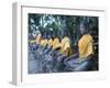 Ayutthaya Wat Yai Chai Mongkol Row of Buddha Statues-Terry Eggers-Framed Photographic Print