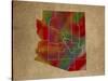 AZ Colorful Counties-Red Atlas Designs-Stretched Canvas