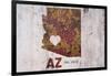 AZ Rusty Cementwall Heart-Red Atlas Designs-Framed Giclee Print