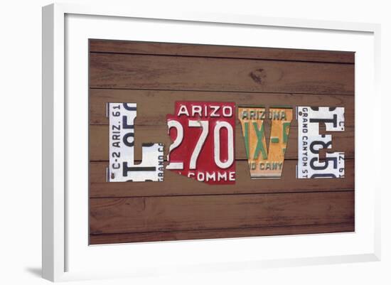 AZ State Love-Design Turnpike-Framed Giclee Print