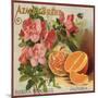 Azalea Brand - California - Citrus Crate Label-Lantern Press-Mounted Art Print