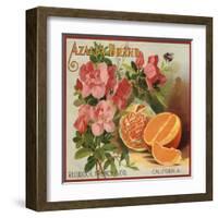 Azalea Brand - California - Citrus Crate Label-Lantern Press-Framed Art Print