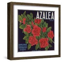 Azalea Brand - Porterville, California - Citrus Crate Label-Lantern Press-Framed Art Print