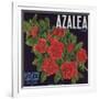 Azalea Brand - Porterville, California - Citrus Crate Label-Lantern Press-Framed Art Print