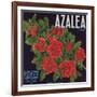 Azalea Brand - Porterville, California - Citrus Crate Label-Lantern Press-Framed Art Print