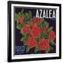 Azalea Brand - Porterville, California - Citrus Crate Label-Lantern Press-Framed Art Print