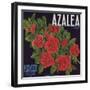 Azalea Brand - Porterville, California - Citrus Crate Label-Lantern Press-Framed Art Print