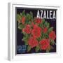 Azalea Brand - Porterville, California - Citrus Crate Label-Lantern Press-Framed Art Print