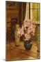 Azalea in a Japanese Bowl, with Chinese Vases on an Oriental Rug, in an Interior, 1887 (Oil on Pane-Jessica Hayllar-Mounted Giclee Print